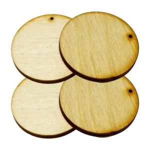 Drewniane koło zawieszka kolczyki 4 szt. 3cm Decor #2