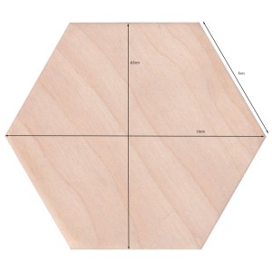 Drewniana podkładka pod kubek 10cm - heksagonalna #2