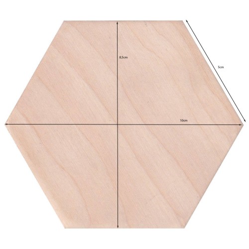 Drewniana podkładka pod kubek 10cm - heksagonalna #2