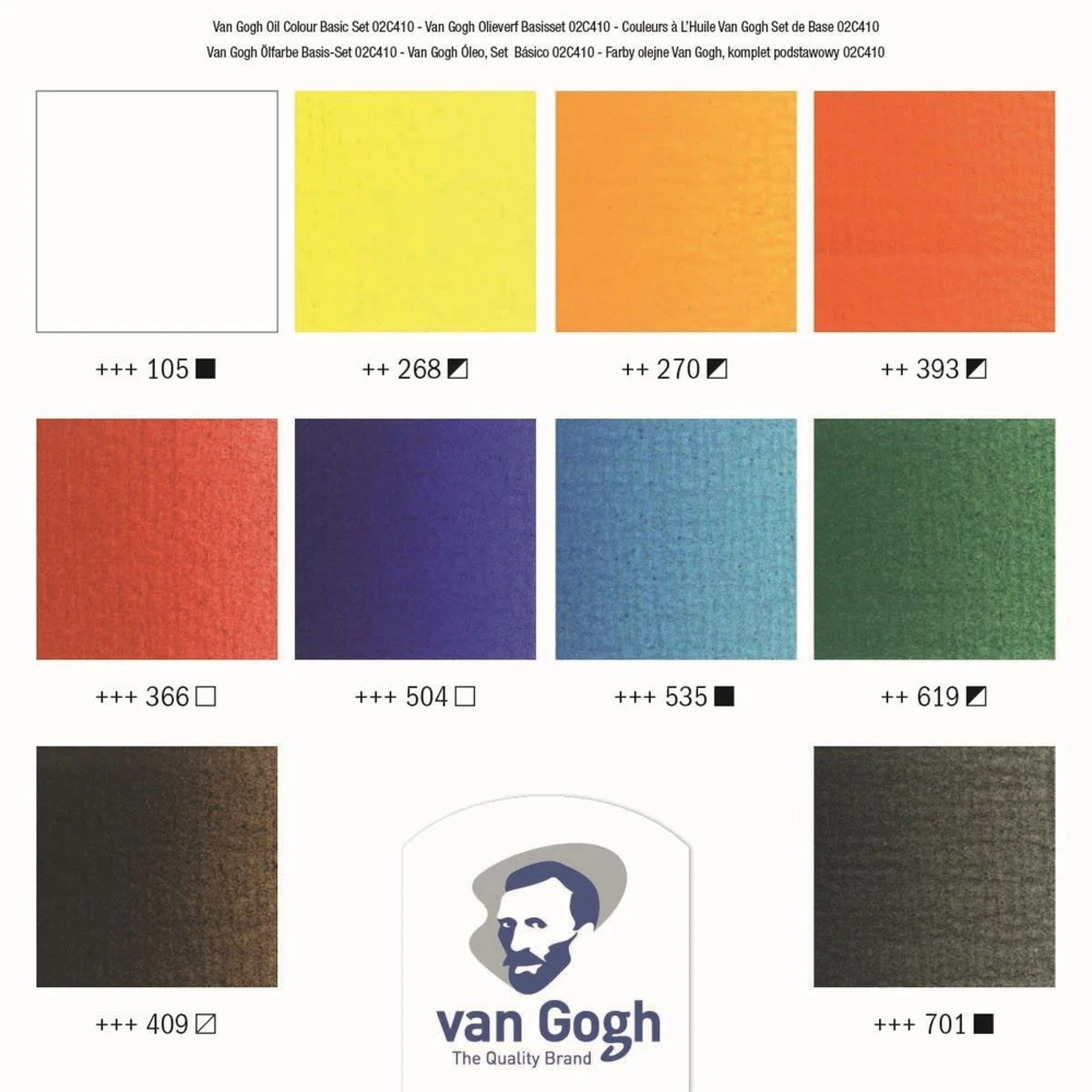 Zestaw basic farby olejne 10x20ml Van Gogh  #3