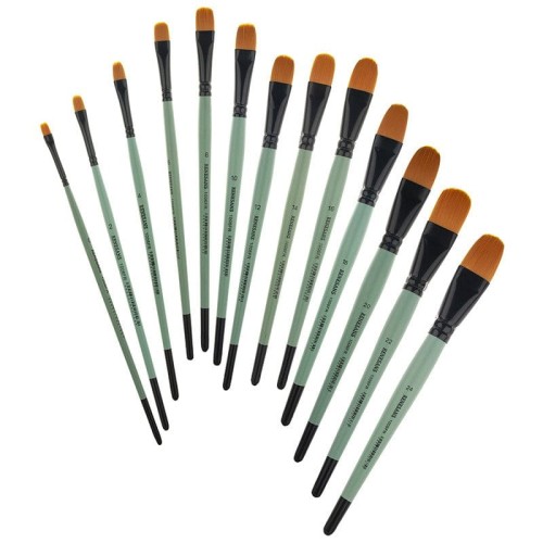 Zestaw pędzli syntetycznych koci język Renesans - 13 sztuk (nr 0-24) #2