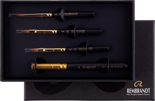 Podróżny zestaw pędzli akwarelowych Rembrandt - 3 sztuki + uchwyt #1