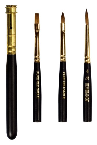 Podróżny zestaw pędzli akwarelowych Rembrandt - 3 sztuki + uchwyt #2