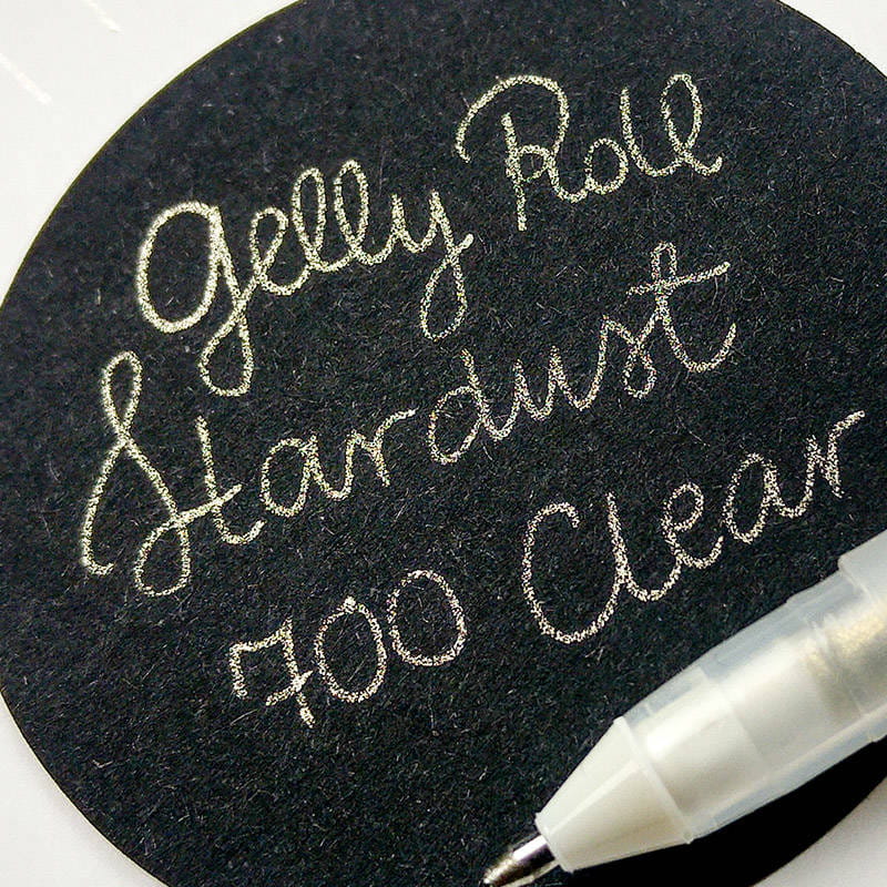 Żelowy pisak Sakura Gelly Roll Stardust - clear 700 - przezroczysty tusz z brokatowym pyłkiem #3