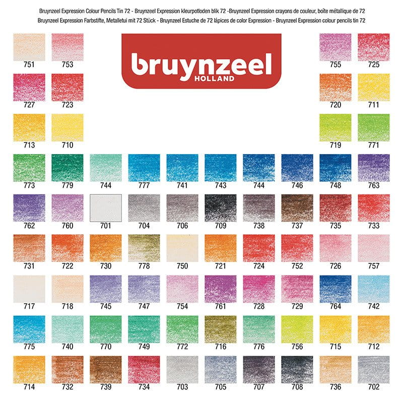 Zestaw kredek ołówkowych 72 szt. Bruynzeel Expression #4