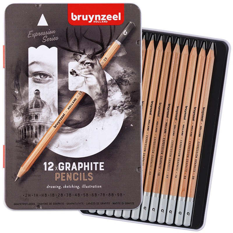 Zestaw ołówków grafitowych 12 szt. Bruynzeel #1
