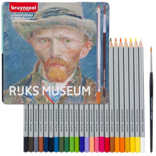 Kredki akwarelowe 24 szt. + pędzelek Bruynzeel #1