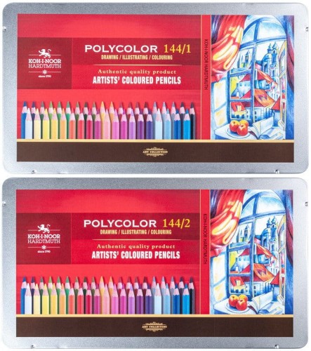 Kredki artystyczne Polycolor 144 kol. Koh-I-Noor metalowe opakowanie #2