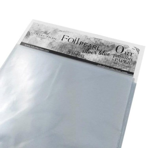 Folia perłowa do transferu - srebrno blękitna #2