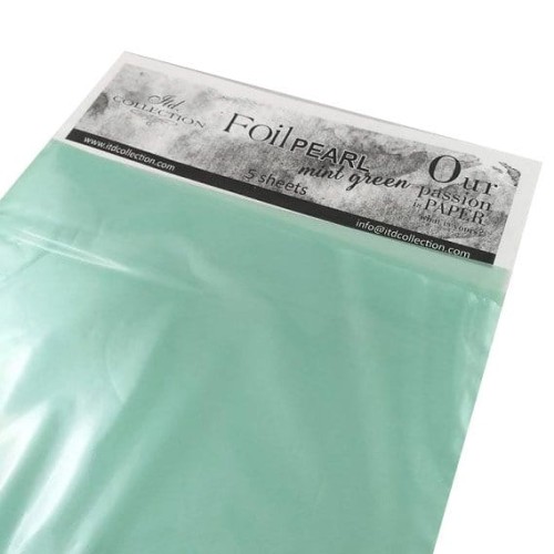 Folia perłowa do transferu - miętowo zielona #2