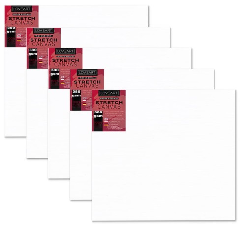Podobrazia bawełniane LOVEART 30x30 cm - 380g/m² - 5 sztuk #1