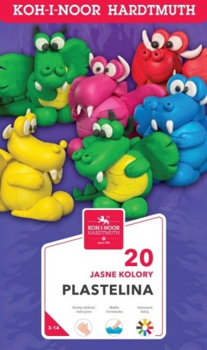 Plastelina 20 kolorów Koh-I-Noor 400g #1