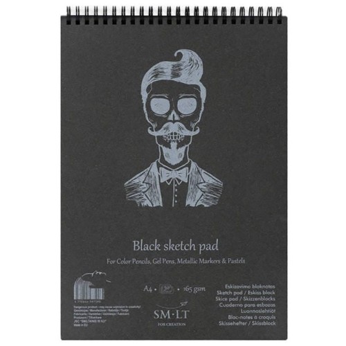 Blok szkicowy (szkicownik) Black Sketch Pad SM-LT 165 g - A5, 20 arkuszy #1