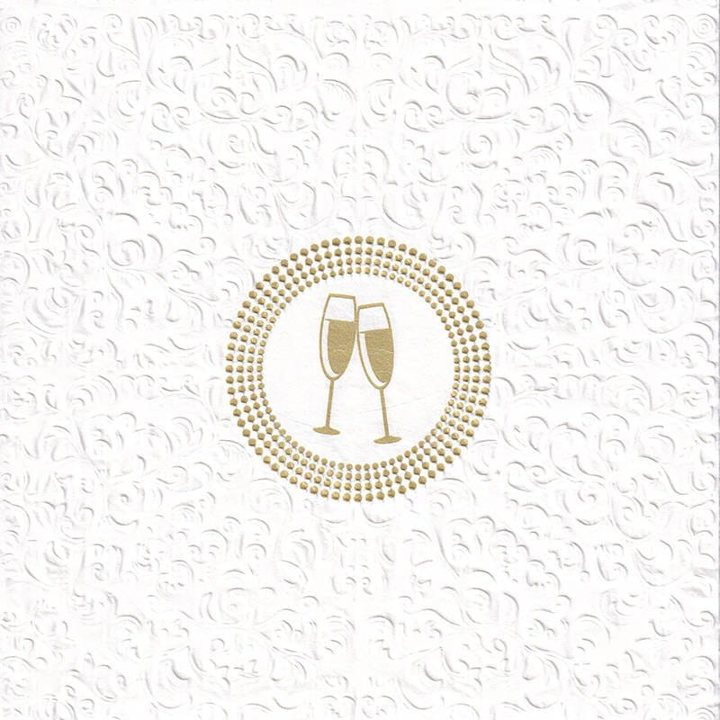 Serwetki ślubne tłoczone 33x33cm -  20szt #1