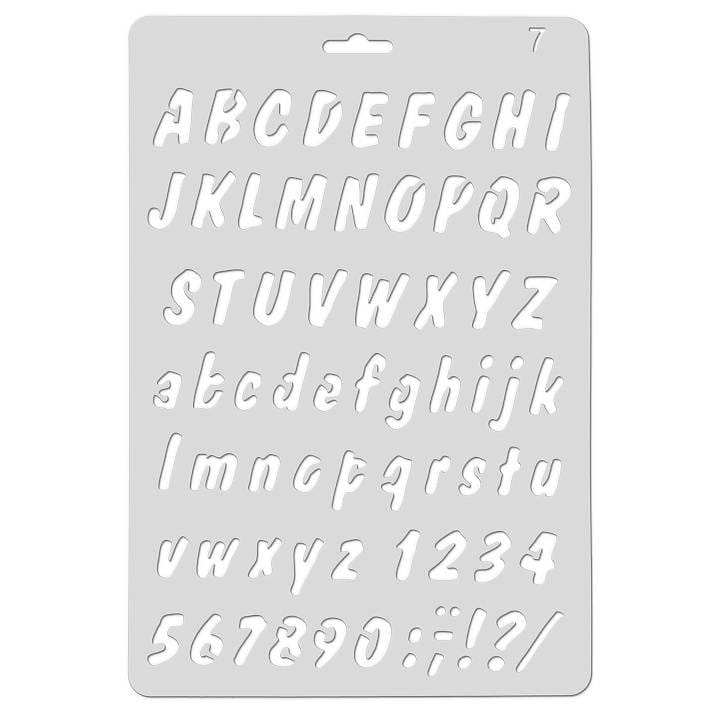 Szablon plastikowy A4 - alfabet i cyfry nr 07 Koh-I-Noor #1