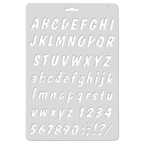 Szablon plastikowy A4 - alfabet i cyfry nr 07 Koh-I-Noor #1