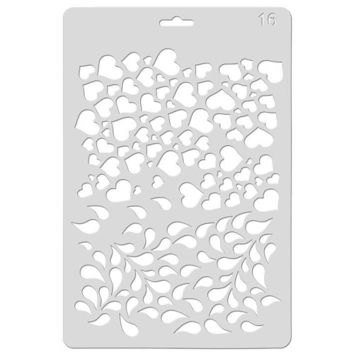 Szablon plastikowy A4 - Serca nr 16 Koh-I-Noor #1