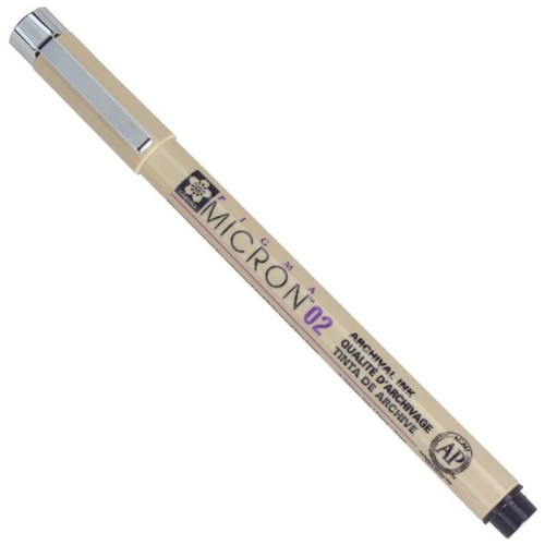 Cienkopis Pigma Micron 02 czarny - Black 0,30mm - Sakura #1