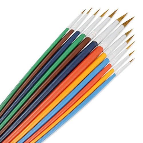 Zestaw pędzli do farb akwarelowych okrągłe 12szt. #1