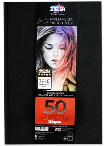 Blok szkicowy szyty (szkicownik) Zieler 150 g - A5, 50 arkuszy #1