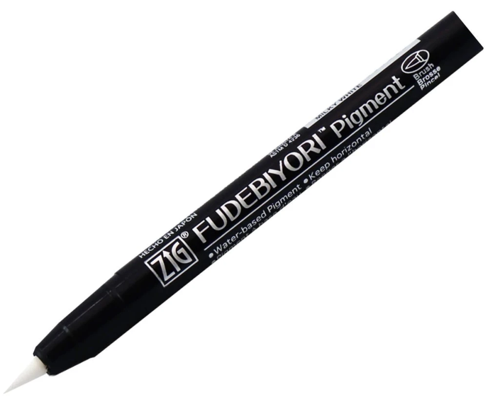 Marker biały Fudebiyori Pigment ZIG #1