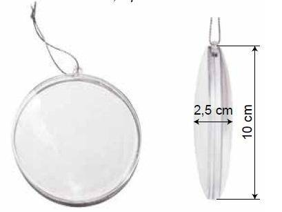 Medalion akrylowy płaski 10cm - 1szt #4