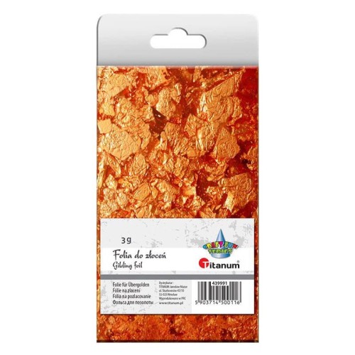 Folia do złoceń w płatkach 3g - miedziana #1