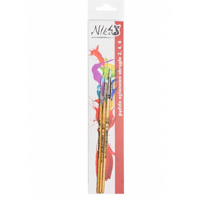 Zestaw pędzli nylonowych okrągłych Koh-I-Noor - 3 sztuki (nr 2, 4, 6) #1