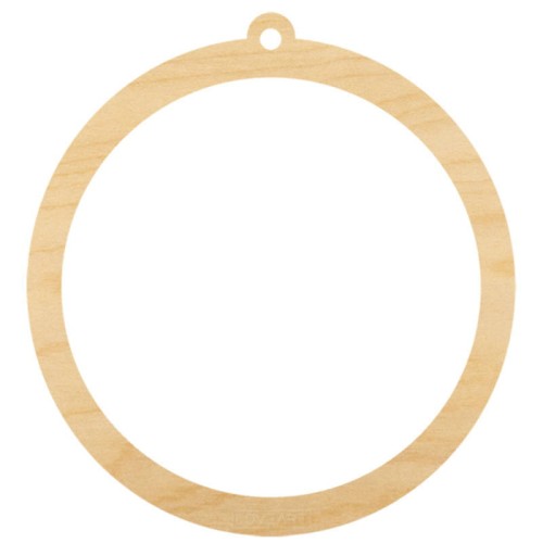 Drewniana ozdoba zawieszka bombka 6cm. Decor - pusta w środku #1