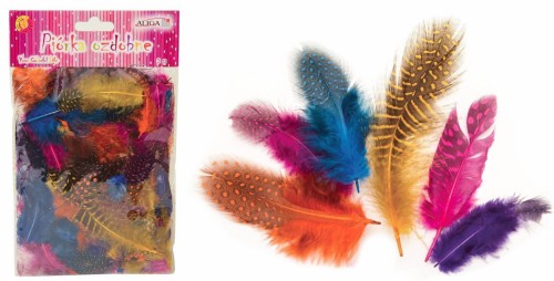 Piórka dekoracyjne - mix 4, 10 gr #1