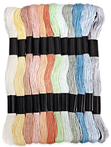 Włóczka mulina 12szt. 8m - kolory pastelowe #1