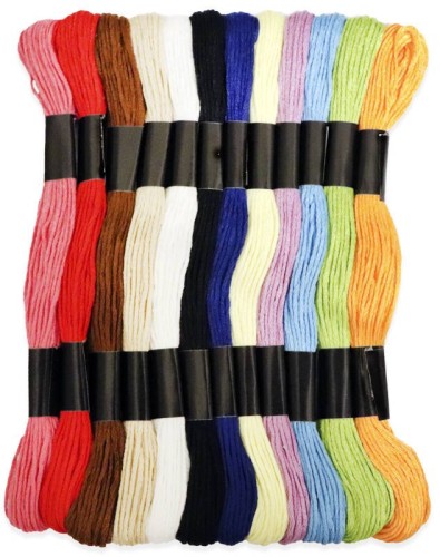 Włóczka mulina 12szt x 8m - mix kolorów #1