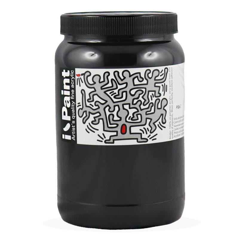 Farba akrylowa I-Paint Renesans 500ml - czerń karbonowa (czarna) #1