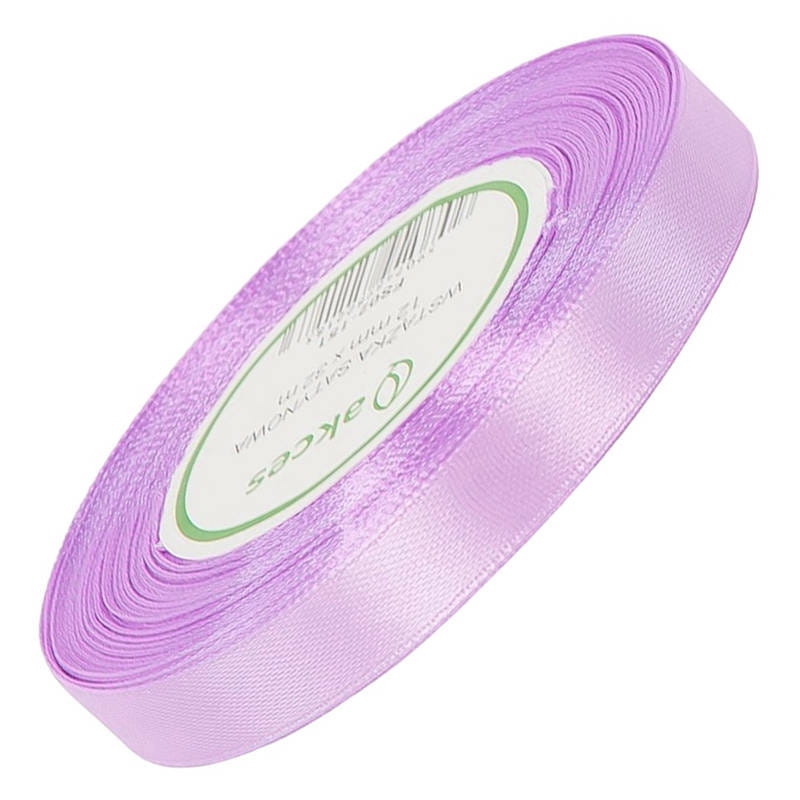 Wstążka satynowa liliowa 12mm - 32mb #1