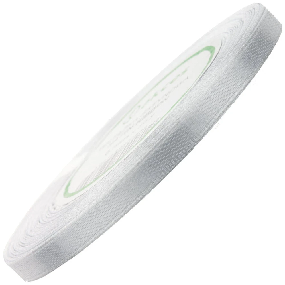 Wstążka satynowa biała 6mm - 32mb #1