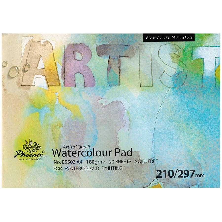 Blok do farb akwarelowych Watercolour Pad Phoenix 180 g - A4, 20 arkuszy ecru #1