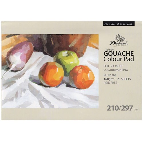 Blok do gwaszy Gouache Colour Pad Phoenix 160 g - A4, 20 arkuszy ecru #1