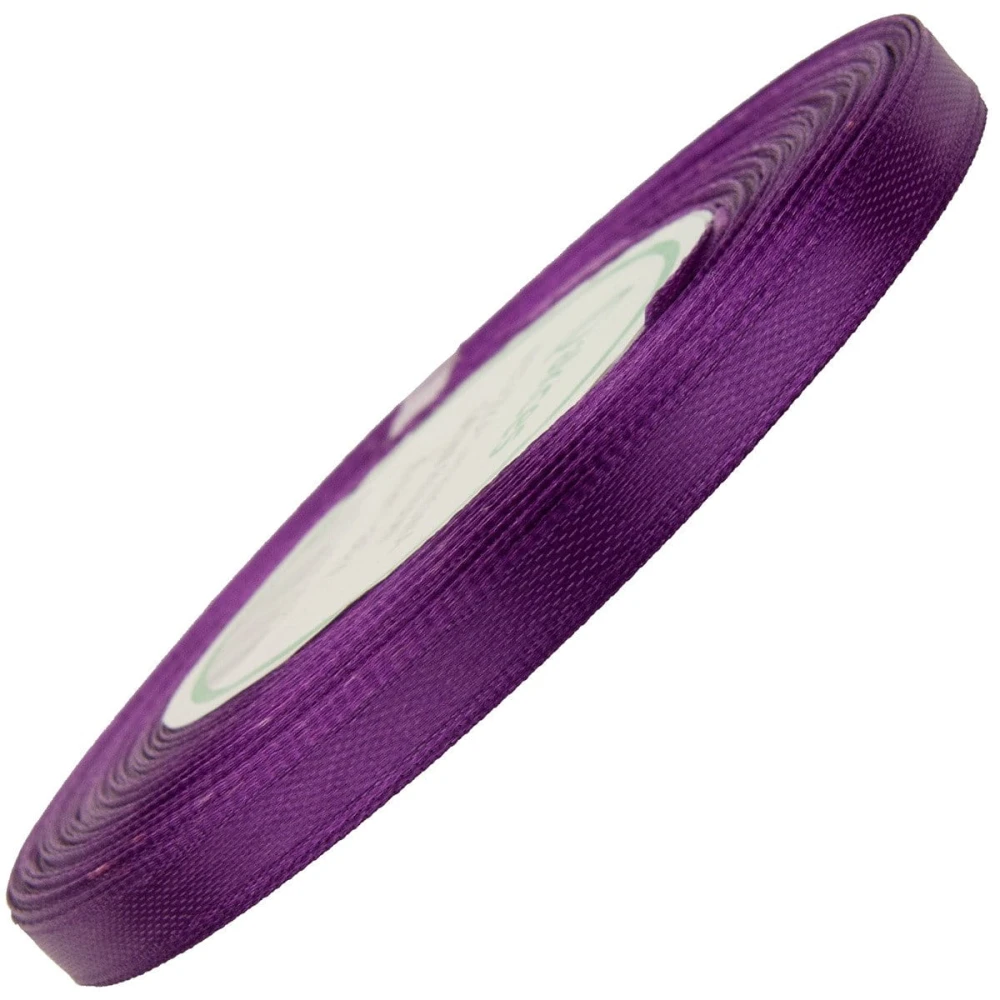 Wstążka satynowa fioletowa 6mm - 32mb #1