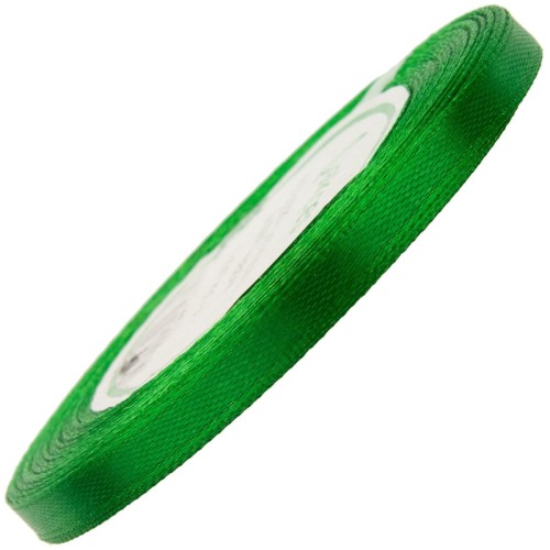 Wstążka satynowa zielona 6mm - 32mb #1