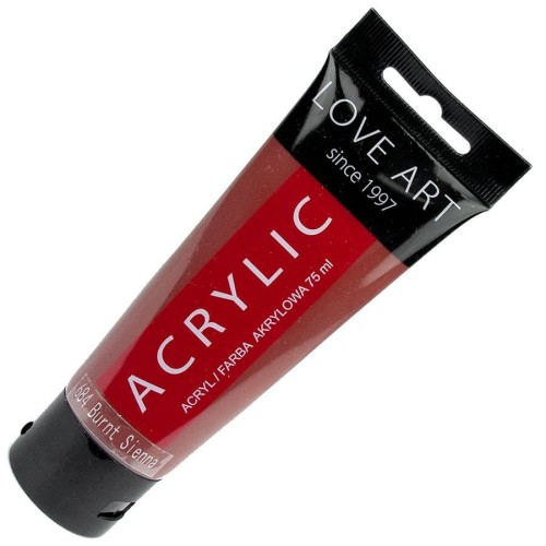 Farba akrylowa LOVEART 75ml - burnt sienna 684 - brązowa #1