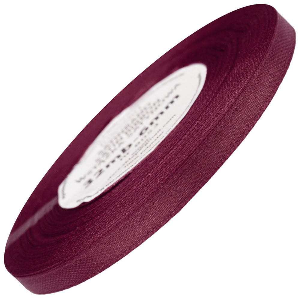 Wstążka satynowa bordowa 6mm - 32mb #1