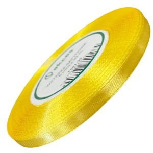 Wstążka satynowa Akces żółta słoneczna 6 mm, 32 m kolor 35 #1
