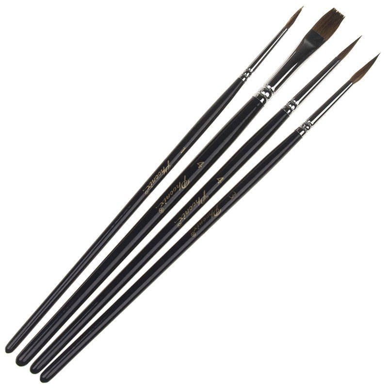 Zestaw pędzli z włosia łasicy Phoenix - 4 sztuki #1