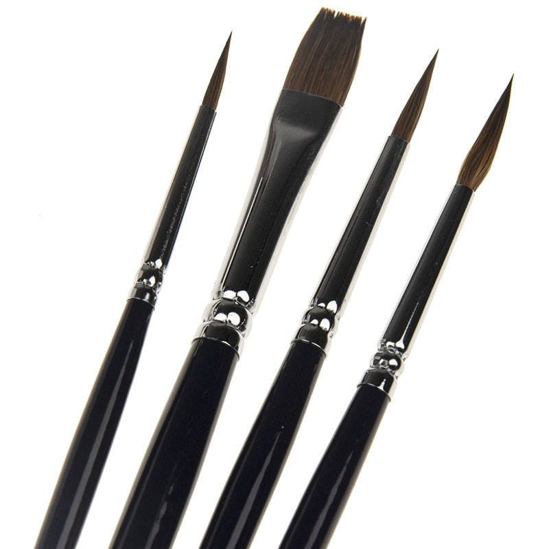 Zestaw pędzli z włosia łasicy Phoenix - 4 sztuki #2