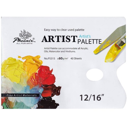 Paletki malarskie jednorazowe papierowe 60 g/m² - 12/16" - 40 arkuszy #1