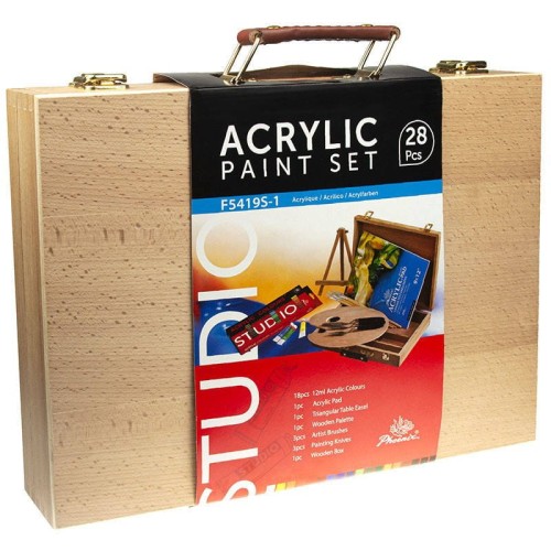 Zestaw malarski Phoenix w drewnianej walizce #2