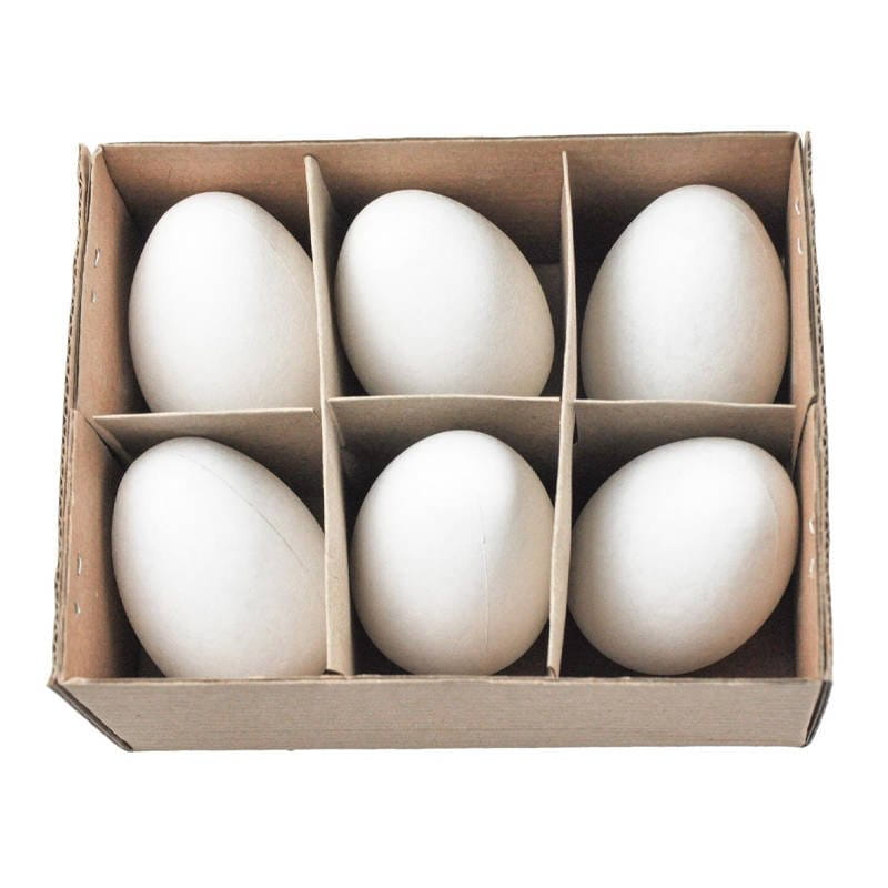 Jajka plastikowe kurze 6cm - 6szt #1
