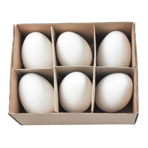Jajka plastikowe kurze 6cm - 6szt #1