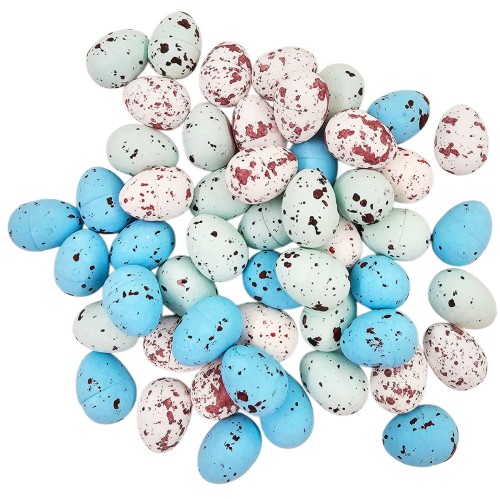 Jajka styropianowe 1,8x2,5cm nakrapiane 50szt #1