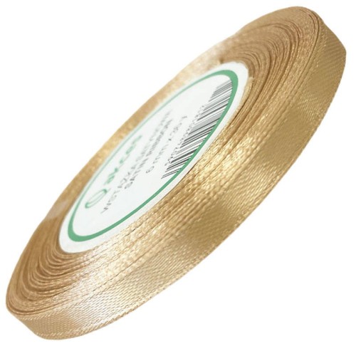 Wstążka satynowa jasna brązowa 6mm - 32mb #1